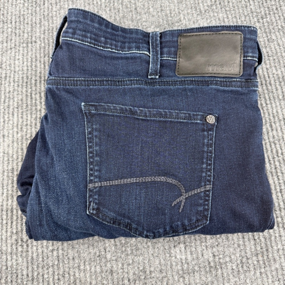 Mavi Jeans Men 38/30 Blue Dark Wash Stretch Denim Pants 2338